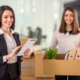 Businesswomen with Moving Boxes | 3GuysMoving.com
